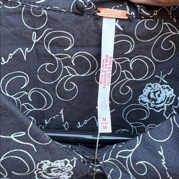 NWT Free People Monogrammed Dress Shirt Oversize dMedium Retail $148.00 - Picture 6 of 12